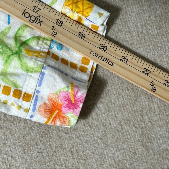 Calypso St Barth Tunic Womens XL Tropical Linen Blend Resort Beach Shirt Coverup - Picture 9 of 12